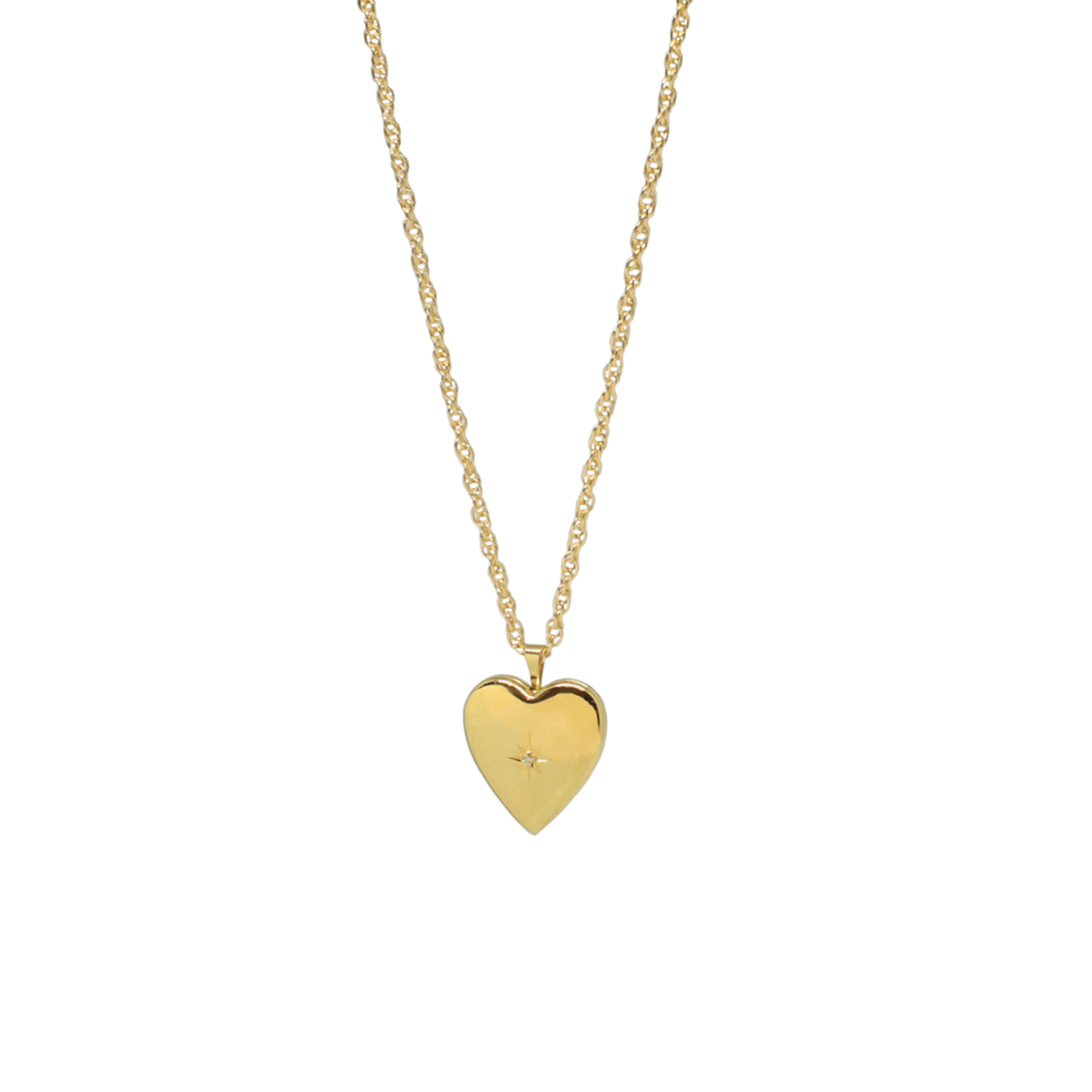 Open Locket Heart Pendant Necklace