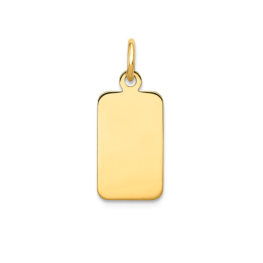 Large Tag Engravable Pendant