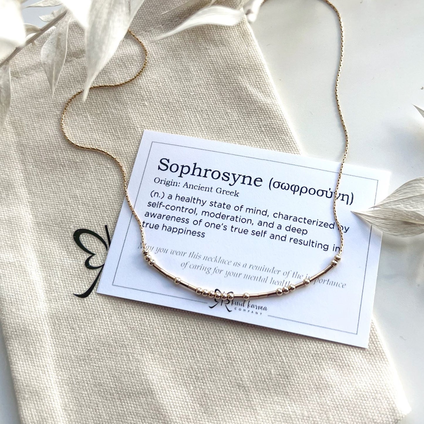 Sophrosyne Morse Code Necklace